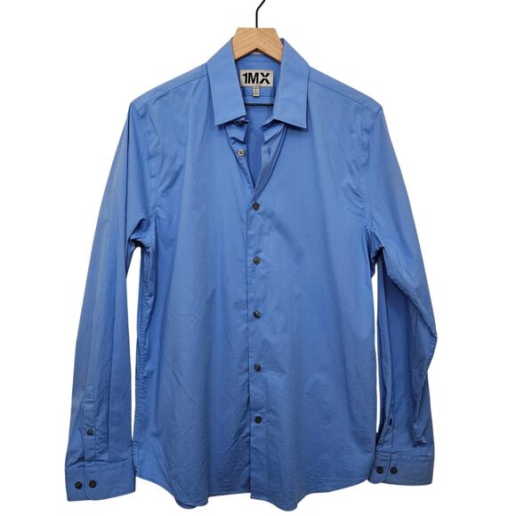 Express Other - Men's Express Dress Shirt Blue Fitted Large 16- 16 1/2 button down Collared
